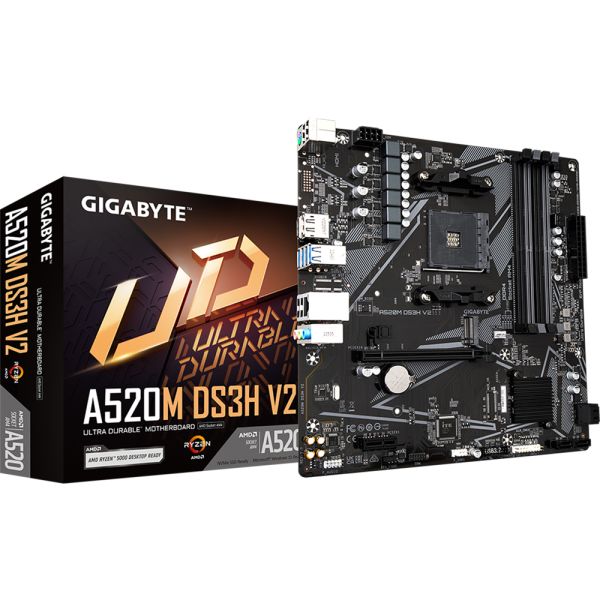 Placa Madre Gigabyte A520M DS3H V2 AM4 DDR4 Micro ATX