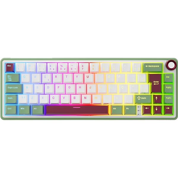 Teclado Mecânico Royal Kludge RK61 Plus 60% RGB Click Wireless Switch Blue - Blue