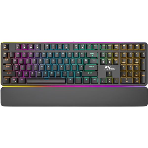 Teclado Mecânico Royal Kludge RKM87 75% RGB Sem Fio Switch Blue - Ocean Blue (Inglês)
