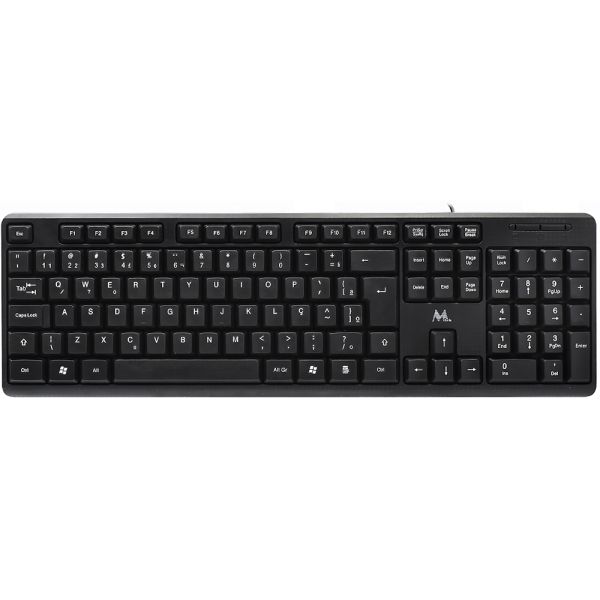 Teclado USB Mtek KB-8187-PT - Preto (Português)