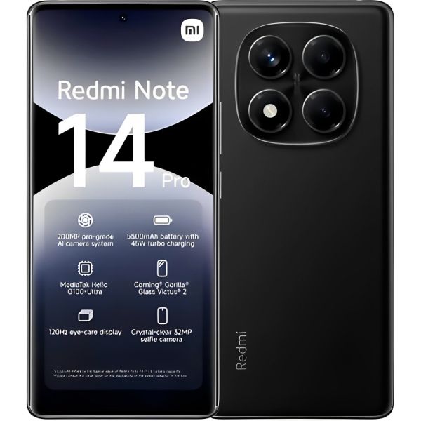 Xiaomi Redmi Note 14 Pro Dual 256 GB - Titan Black