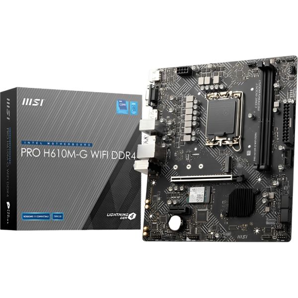 Placa Mãe MSI PRO H610M-G Wi-Fi LGA 1700 DDR5