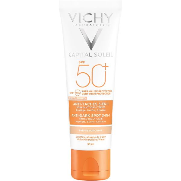 Protetor Solar Vichy Capital Soleil Antimanchas 3 em 1 SPF 50+ - 50mL