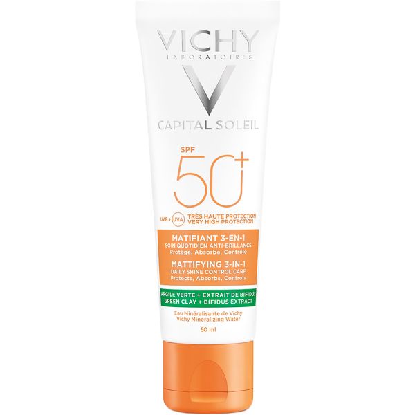 Protetor Solar Vichy Capital Soleil Matificante 3 em 1 SPF 50+ - 50mL