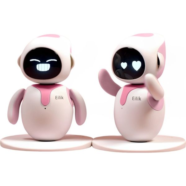 Robô Inteligente de Mesa Energize Lab Eilik - Rosa/Branco