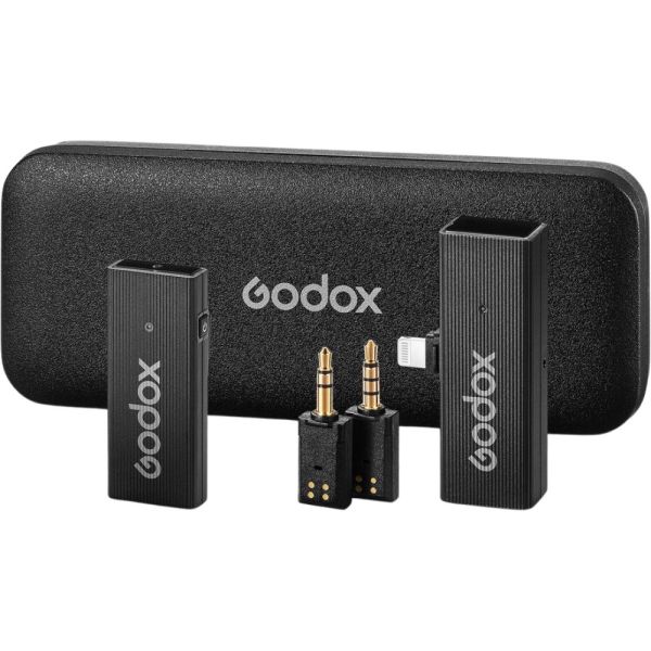 Sistema de Microfone Godox Viltrox S M2 Sem Fio (2TX+1RX) para Câmera Sony
