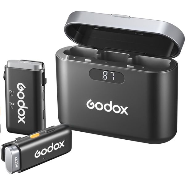 Sistema de Microfone Godox WEC 2TX+1RX Sem fio