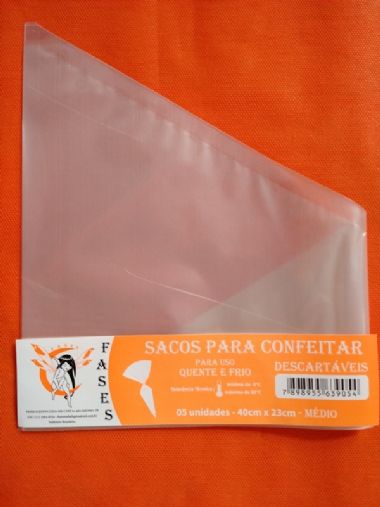 Saco confeitar Descartavel 40x23 c/5 unids