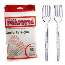 Garfo Refeição Simples Prafesta Cristal 20x50unids