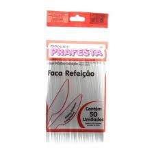 Faca Refeição Simples Cristal Prafesta 50unids