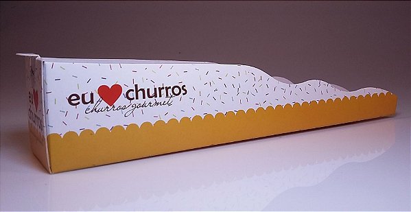 Caixa p/ Churros (servir) (amarela) 20 unids (consultar disponibilidade na loja)
