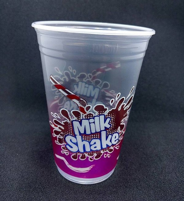 Copo Milk Shake 300ml PP Impresso Copaza 50 unids
