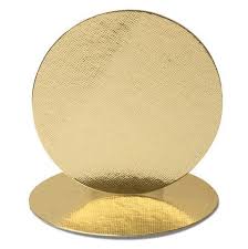 Disco Base Papelão Laminada 13cm Dourada unid
