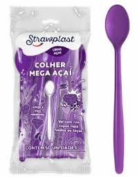 Colher Mega Açai Roxa 18cm 10pctx50unids