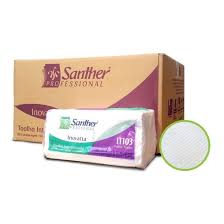 Toalha Interfolha Santher 100%  Fl Tripla 21x21,5 2400unids