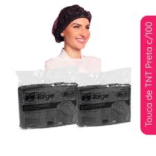 Touca Descartavel Tnt Preta 100unids
