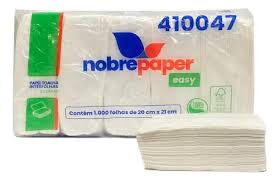 Toalha Interfolha Nobre Easy 20x21 Branco Fl Simples 1000unids