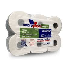 Toalha Bobina Nobre Easy 100% Celulose 6x200mts