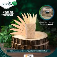 Faca Refeição Madeira 16cm Talge 10x100unids