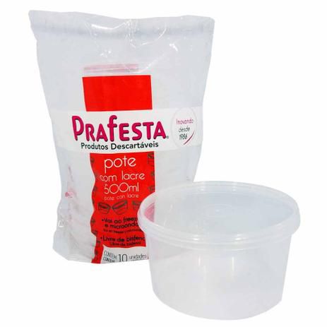 Pote c/Lacre 500ml pra festa (freezer/microondas) c/200 unids