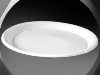 Prato Plastico 21cm Branco Copaza 1000 unids