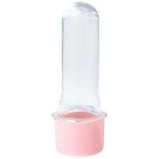 Tubete plastico 8cm tampa rosa bebe 10 unids