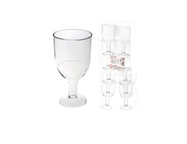 Taça Acrilica 55ml cristal (Pit55) 10 unids