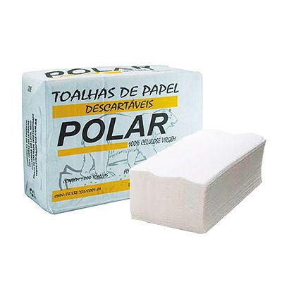 Toalha Interfolha Branca Polar 100% Celulose 2d Fl Simples (23x21) 1000 folhas