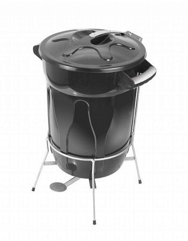 Cesto 60lts Preto c/ Armação e pedal