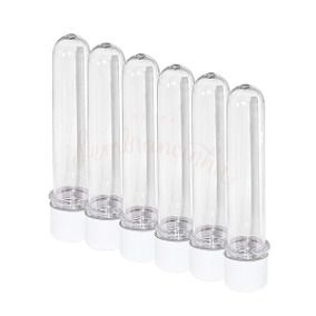 Tubete plastico 8cm tampa branca 10unids