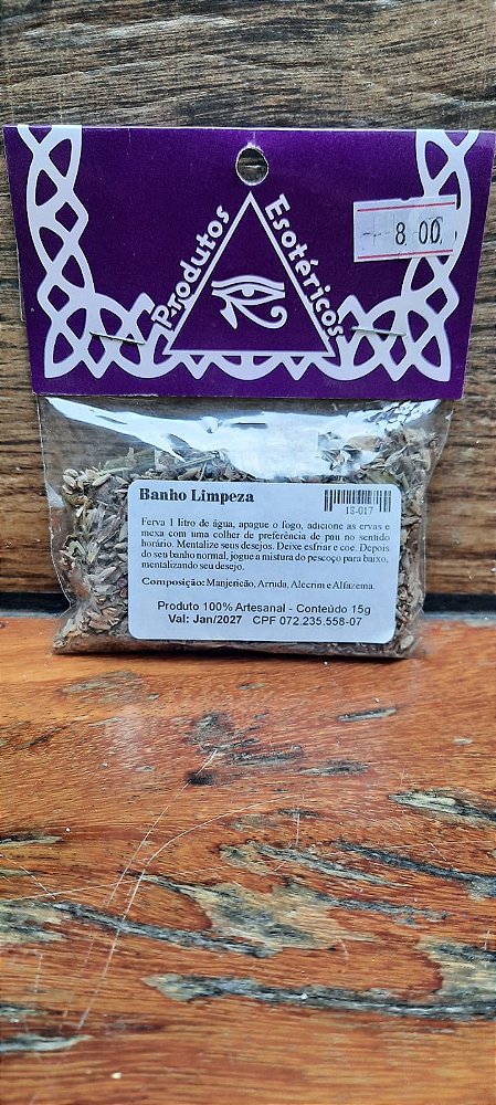 Banho de ervas Limpeza