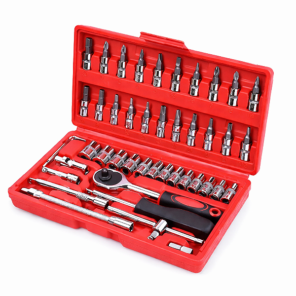 Kit Ferramentas 46 Peças com Maleta