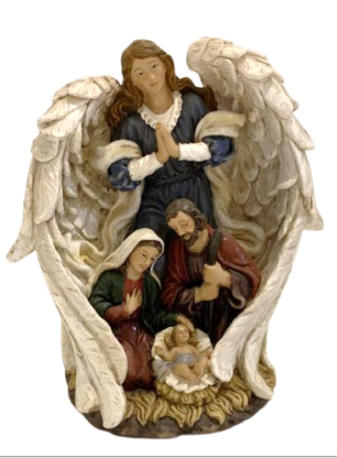 8108.Anjo sagrada familia 18cm