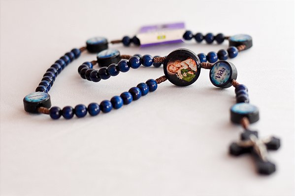 Terço mad azul 8mm Pai