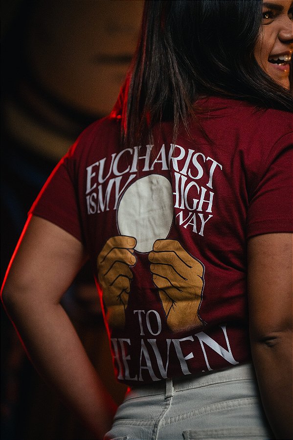 Camiseta Carlo Acutis Vinho Baby Look