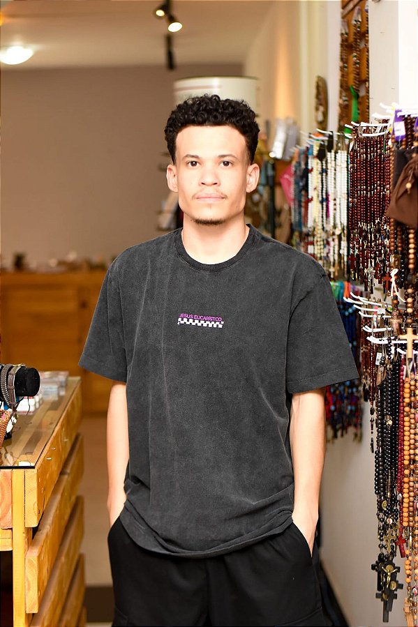 Camiseta Jesus Eucaristico Estonada Long Line