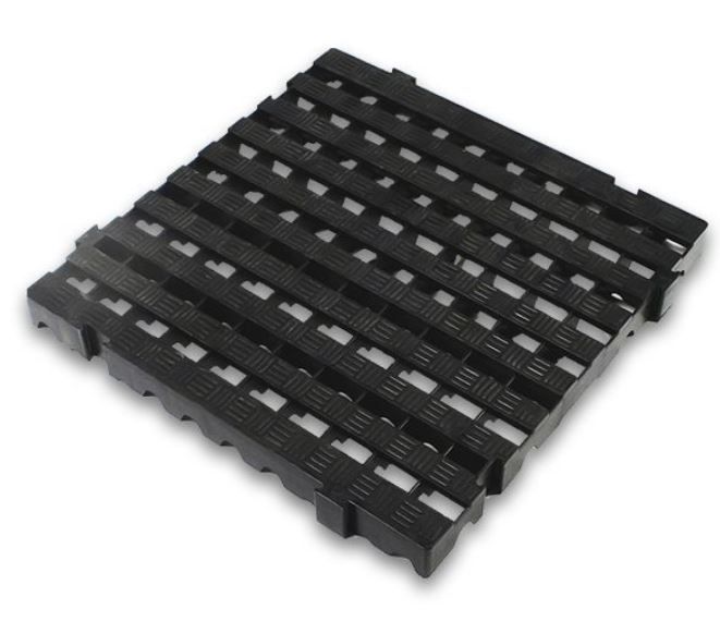 Estrado de Plástico 50x50 cm - Cor preto - Kit com 5 estrados
