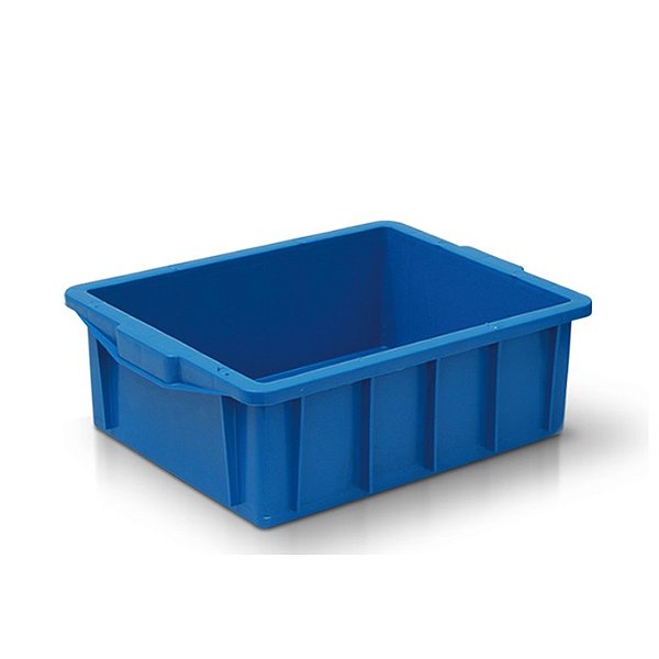 Caixa Plástica Fechada 15L Azul - Mod.1012
