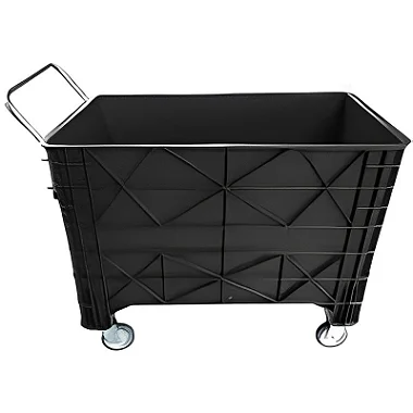 Carro coletor 370L Sem Tampa - Rodizio 4 Polegadas (PRETO)