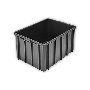 Caixa Plástica Fechada 130 Litros - Mod.1010 - Cor Preta - Com tampa