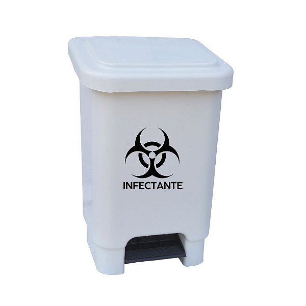 Lixeira Retangular Hospitalar Com Pedal 25L
