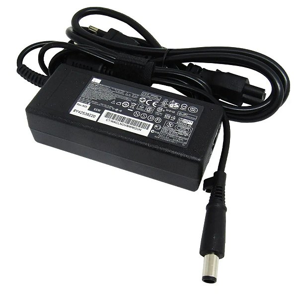 FONTE PARA NOTEBOOK HP 18.5V 3.5A 65W PLUG (7.4*5.0)