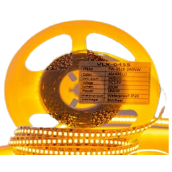 FITA DE LED 12V AMARELO 3528  240LED + IP20 + 5M