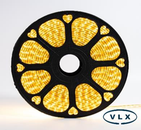 FITA DE LED 110V BRANCO QUENTE (3000K)  5050 120LED + IP67 + 100M (TOMADA)