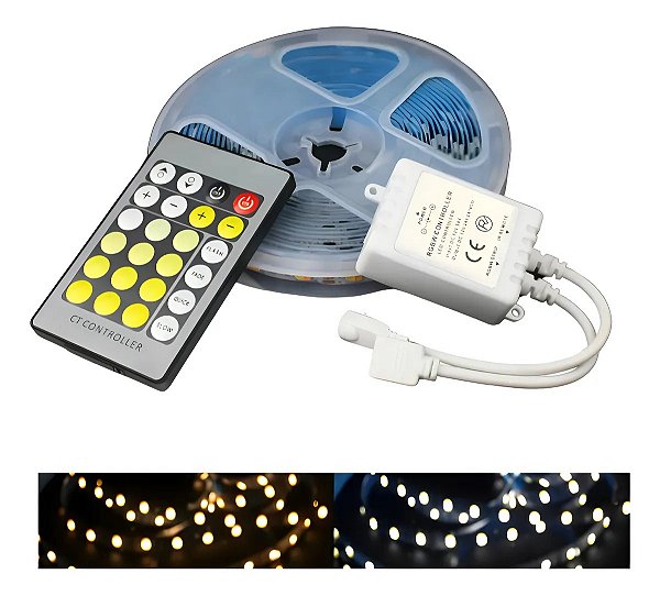 FITA DE LED 12V TRÊS TEMPERATURAS (3K/4K/6K) C/CONTROLE 5025 120LED + IP20 + 5M