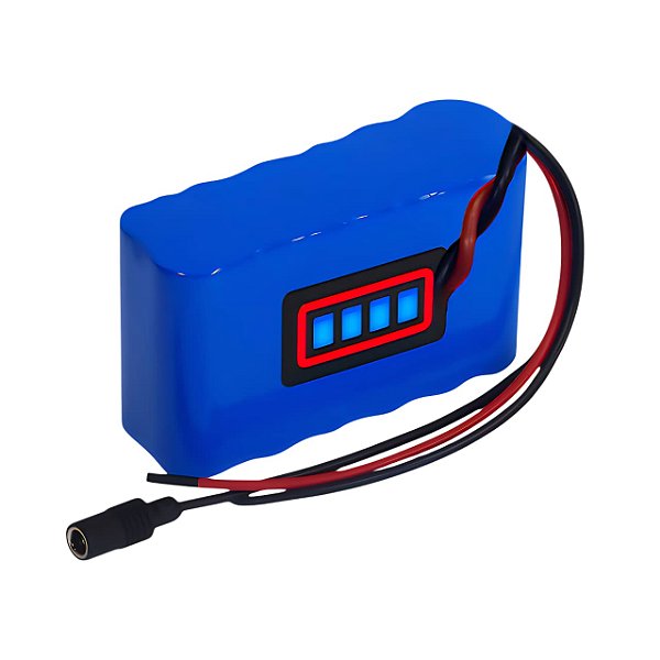 Bateria Li-ion 18650 24V 5000mah Placa BMS + indicador de carga
