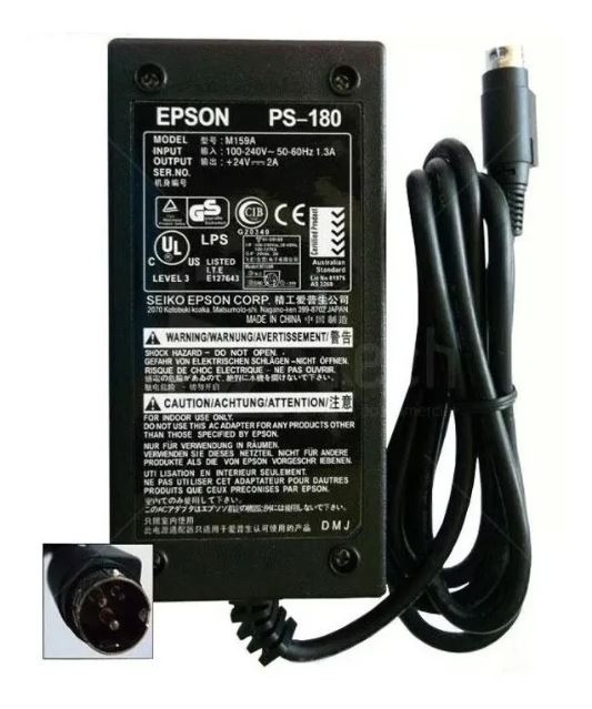 FONTE 24V 2.1A EPSON IMPRESSORA TÉRMICA PLUG 3 VIAS MESA
