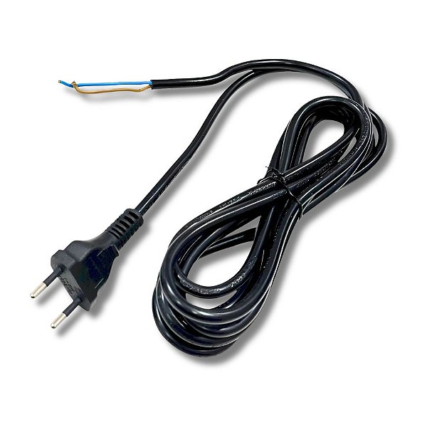 CABO DE FORÇA PP BIIPOLAR COM RABICHO 10A (1,5MTS)