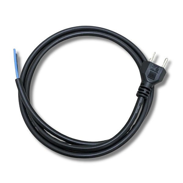 CABO DE FORÇA PP BIIPOLAR 20A COM RABICHO (1,5MTS)