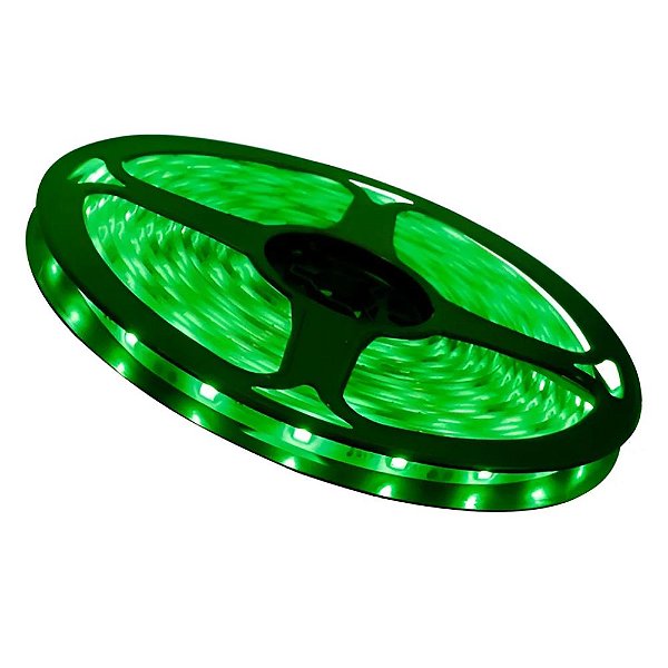 FITA DE LED 12V VERDE C/SILICONE 3528 60LED + IP65 + 5M